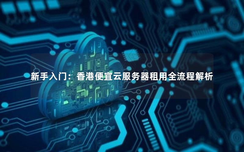 新手入门：香港便宜云服务器租用全流程解析
