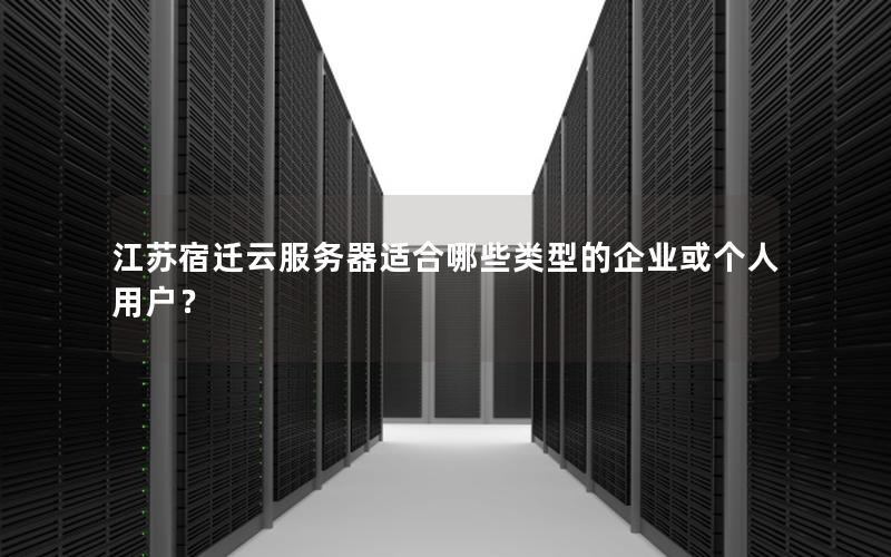 江苏宿迁云服务器适合哪些类型的企业或个人用户？