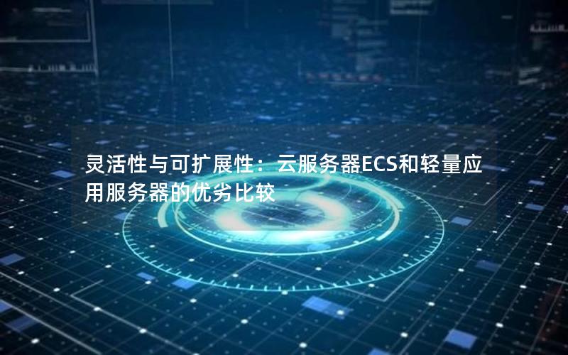 灵活性与可扩展性：云服务器ECS和轻量应用服务器的优劣比较