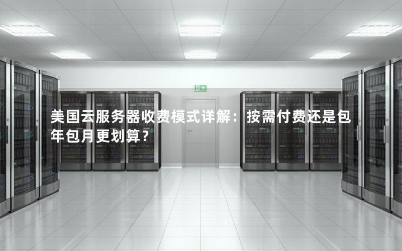 美国云服务器收费模式详解：按需付费还是包年包月更划算？