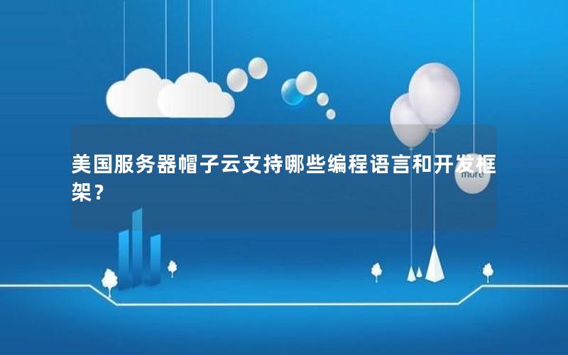 美国服务器帽子云支持哪些编程语言和开发框架？