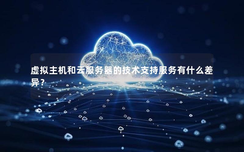 虚拟主机和云服务器的技术支持服务有什么差异？