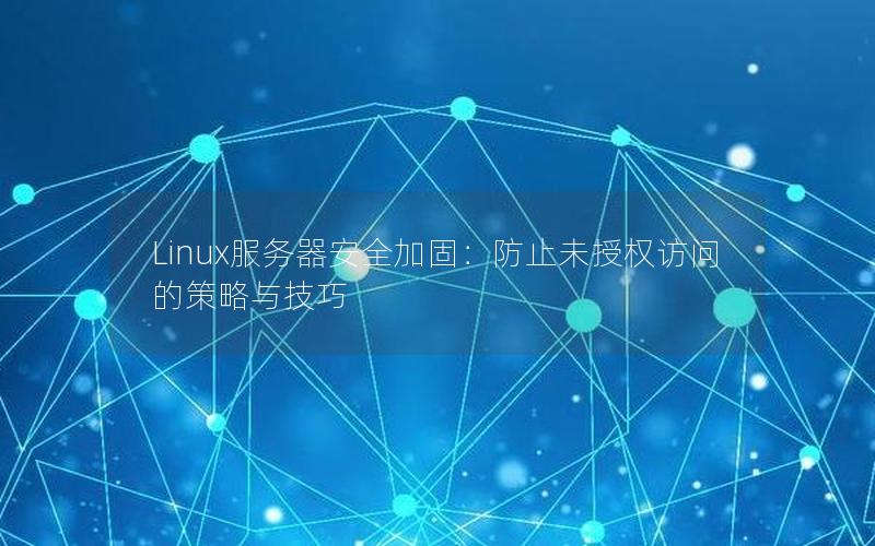 Linux服务器安全加固：防止未授权访问的策略与技巧