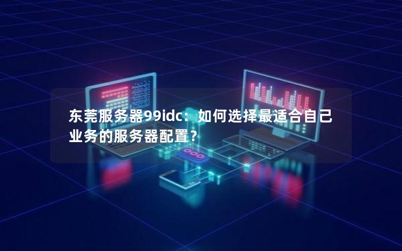 东莞服务器99idc：如何选择最适合自己业务的服务器配置？