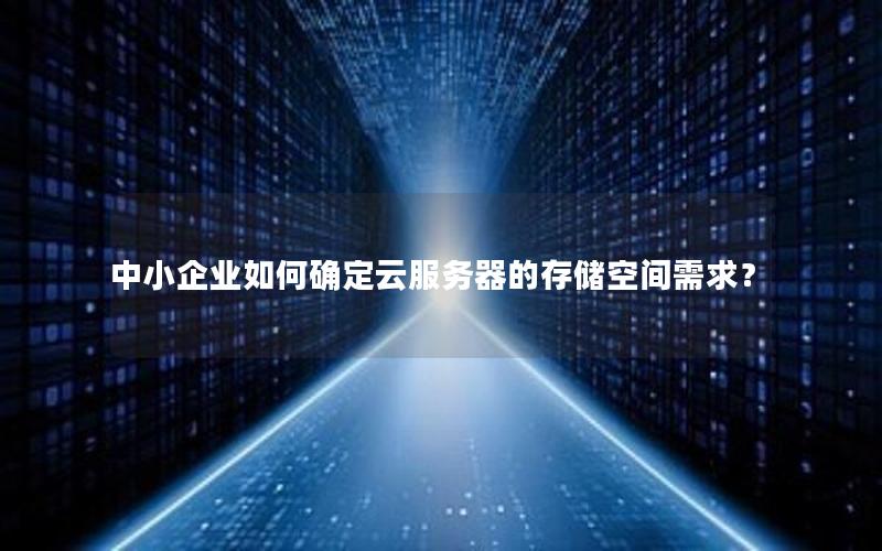 中小企业如何确定云服务器的存储空间需求？
