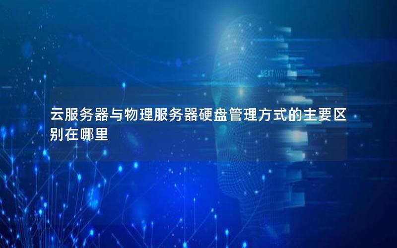 云服务器与物理服务器硬盘管理方式的主要区别在哪里
