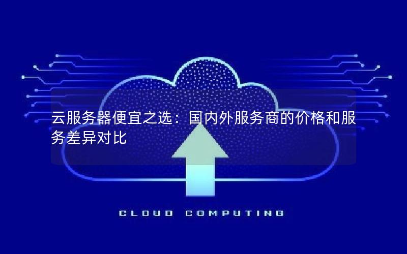 云服务器便宜之选：国内外服务商的价格和服务差异对比