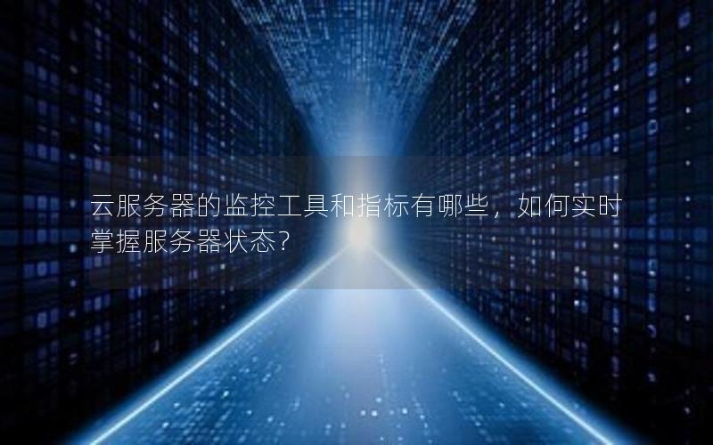 云服务器的监控工具和指标有哪些，如何实时掌握服务器状态？