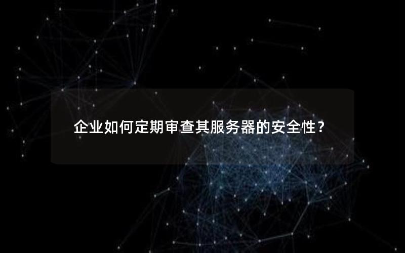 企业如何定期审查其服务器的安全性？