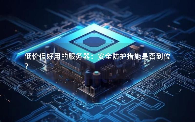 低价但好用的服务器：安全防护措施是否到位？