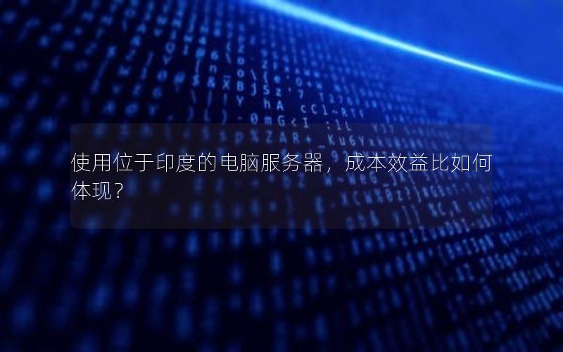 使用位于印度的电脑服务器，成本效益比如何体现？