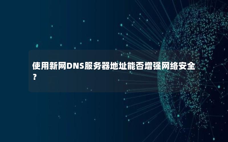 使用新网DNS服务器地址能否增强网络安全？