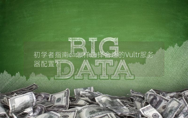 初学者指南：怎样选择合适的Vultr服务器配置？