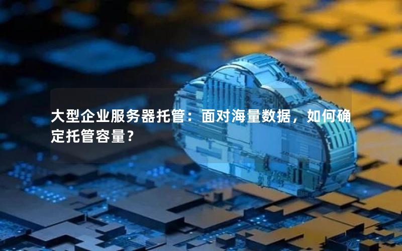大型企业服务器托管：面对海量数据，如何确定托管容量？