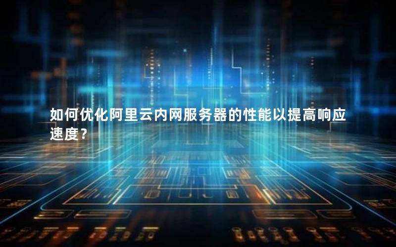 如何优化阿里云内网服务器的性能以提高响应速度？
