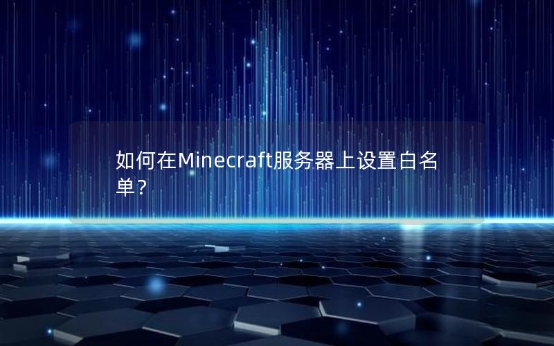 如何在Minecraft服务器上设置白名单？