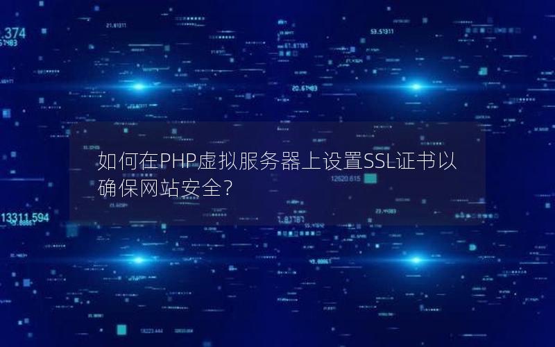 如何在PHP虚拟服务器上设置SSL证书以确保网站安全？
