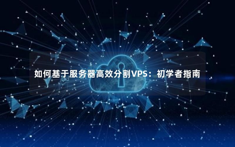 如何基于服务器高效分割VPS：初学者指南