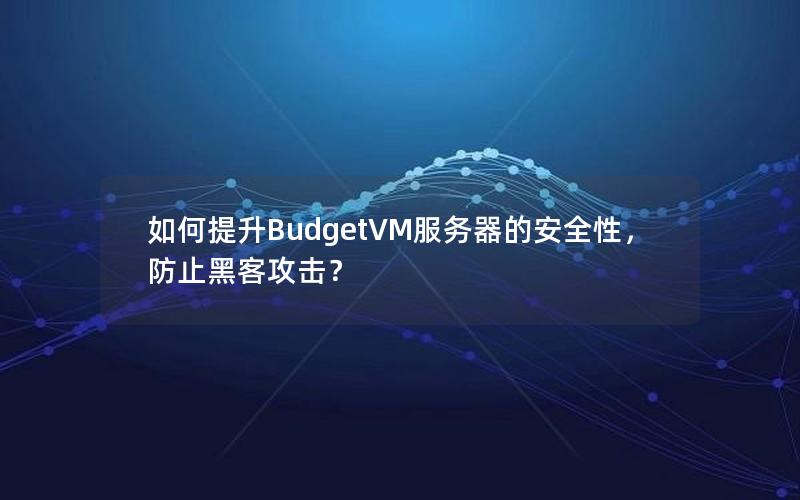 如何提升BudgetVM服务器的安全性，防止黑客攻击？