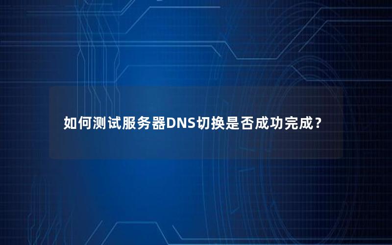 如何测试服务器DNS切换是否成功完成？
