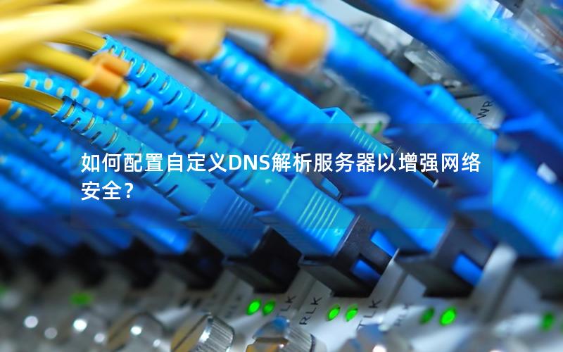 如何配置自定义DNS解析服务器以增强网络安全？