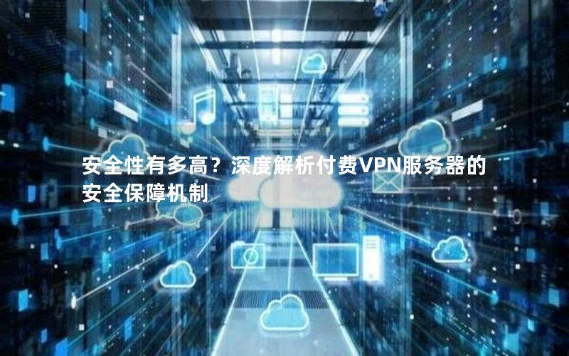 安全性有多高？深度解析付费VPN服务器的安全保障机制