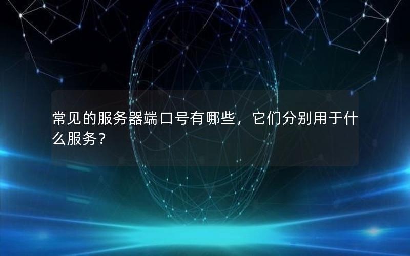 常见的服务器端口号有哪些，它们分别用于什么服务？
