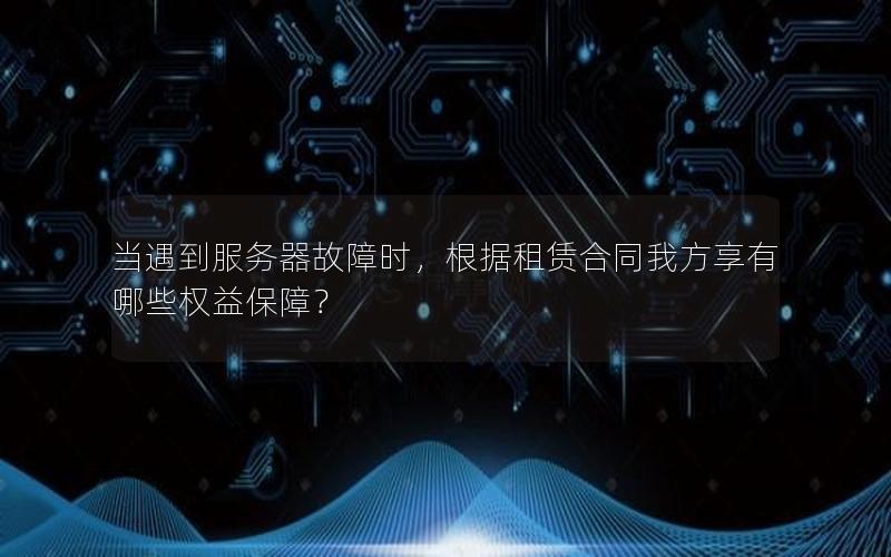 当遇到服务器故障时，根据租赁合同我方享有哪些权益保障？