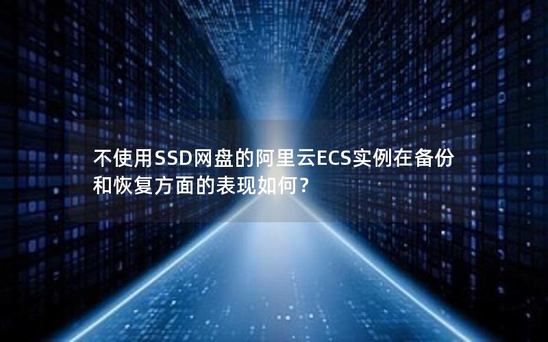 不使用SSD网盘的阿里云ECS实例在备份和恢复方面的表现如何？