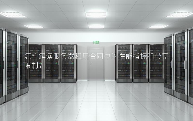 怎样解读服务器租用合同中的性能指标和带宽限制？