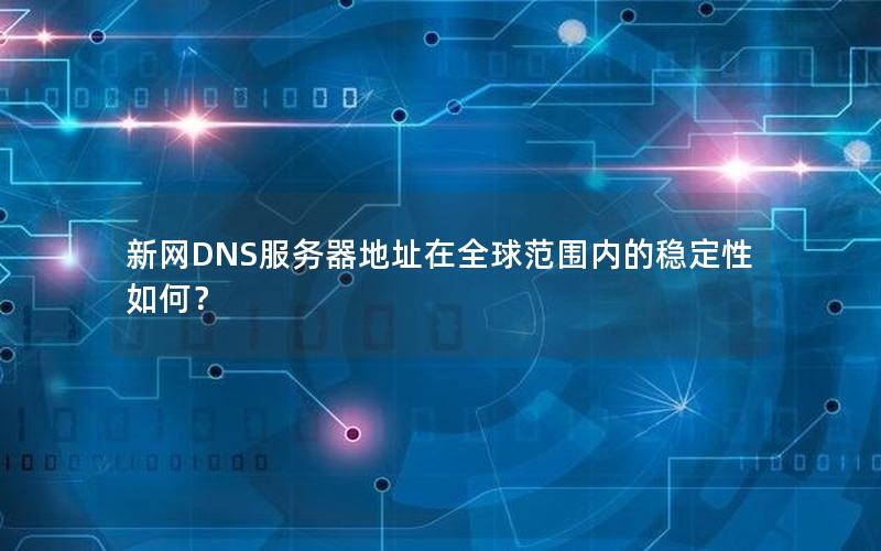 新网DNS服务器地址在全球范围内的稳定性如何？
