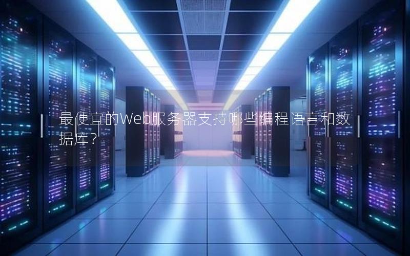 最便宜的Web服务器支持哪些编程语言和数据库？
