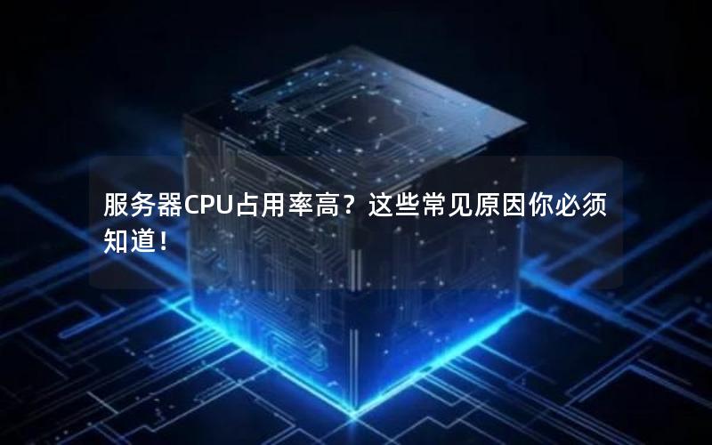 服务器CPU占用率高？这些常见原因你必须知道！