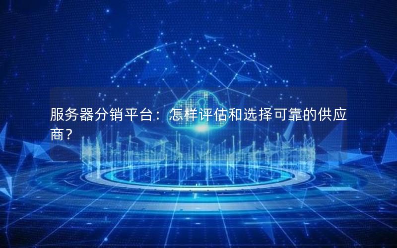 服务器分销平台：怎样评估和选择可靠的供应商？