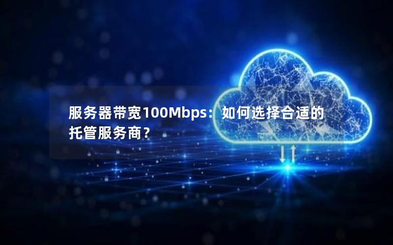 服务器带宽100Mbps：如何选择合适的托管服务商？