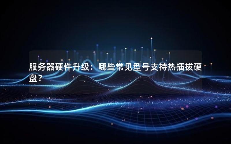 服务器硬件升级：哪些常见型号支持热插拔硬盘？