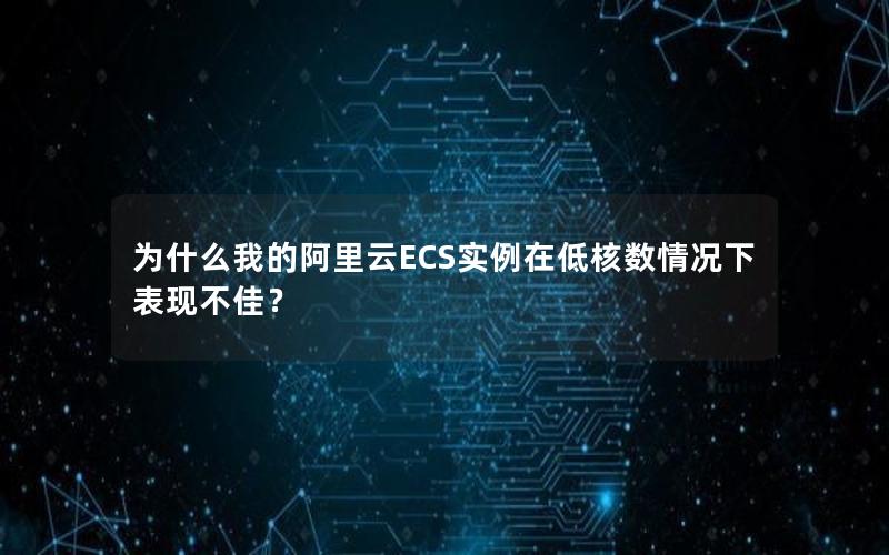 为什么我的阿里云ECS实例在低核数情况下表现不佳？