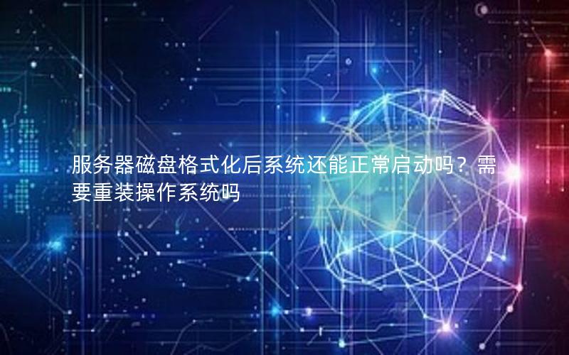 服务器磁盘格式化后系统还能正常启动吗？需要重装操作系统吗