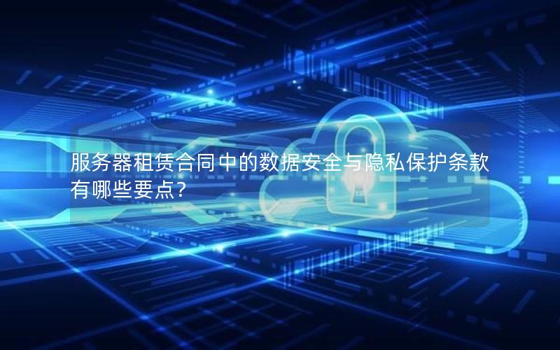 服务器租赁合同中的数据安全与隐私保护条款有哪些要点？