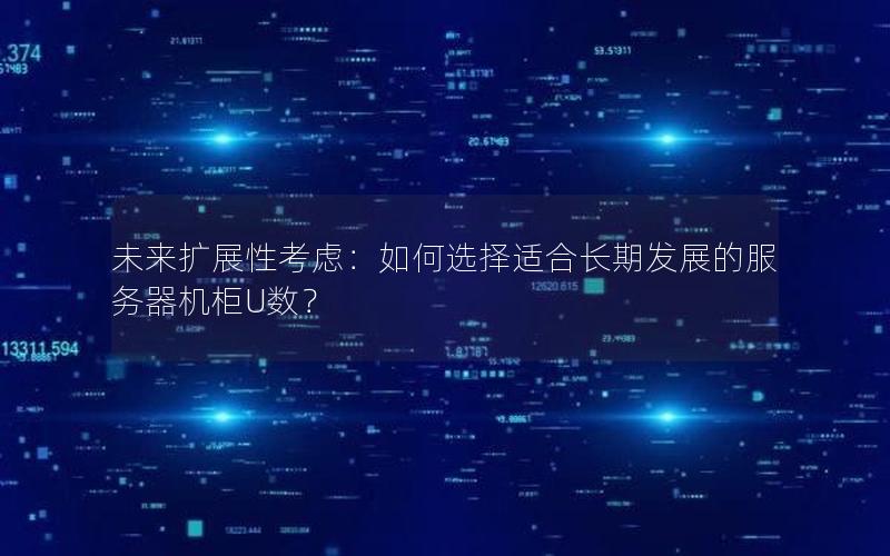 未来扩展性考虑：如何选择适合长期发展的服务器机柜U数？