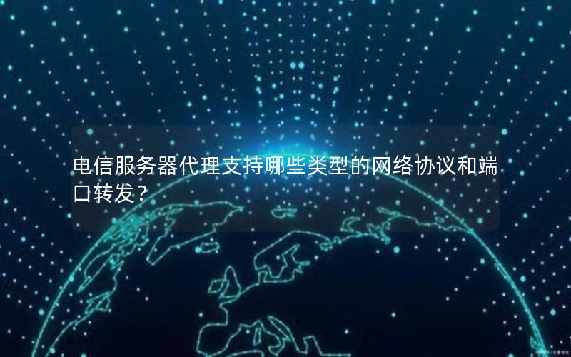 电信服务器代理支持哪些类型的网络协议和端口转发？
