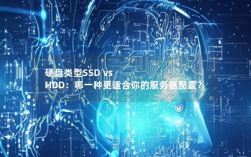 硬盘类型SSD vs HDD：哪一种更适合你的服务器配置？