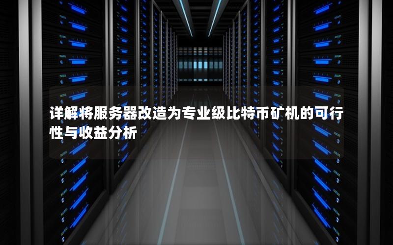 详解将服务器改造为专业级比特币矿机的可行性与收益分析