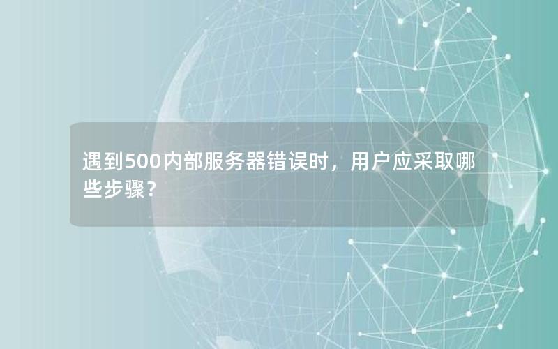 遇到500内部服务器错误时，用户应采取哪些步骤？