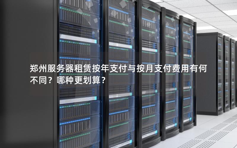 郑州服务器租赁按年支付与按月支付费用有何不同？哪种更划算？