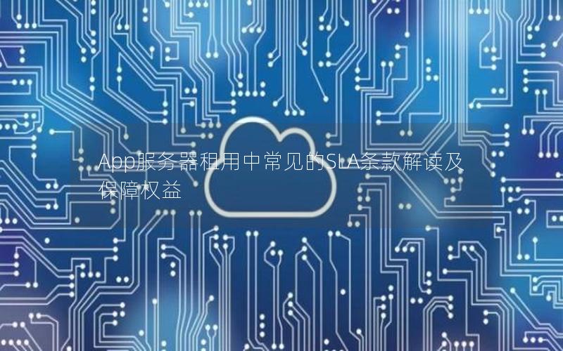 App服务器租用中常见的SLA条款解读及保障权益