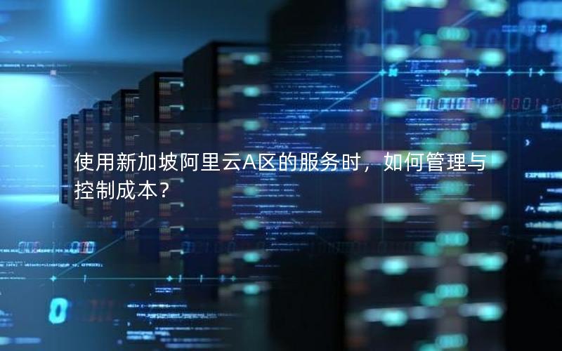 使用新加坡阿里云A区的服务时，如何管理与控制成本？