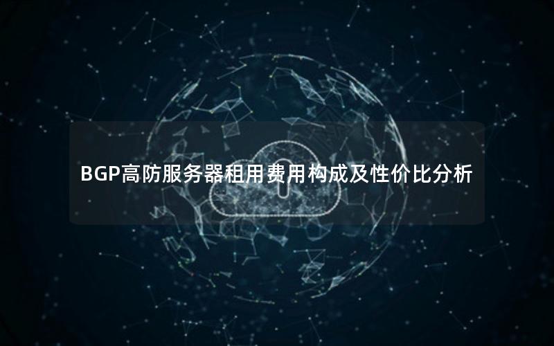 BGP高防服务器租用费用构成及性价比分析