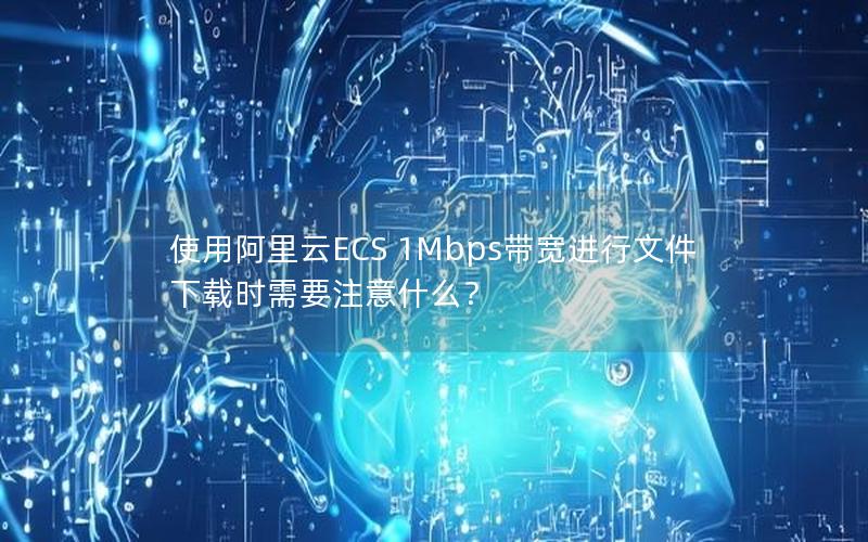 使用阿里云ECS 1Mbps带宽进行文件下载时需要注意什么？
