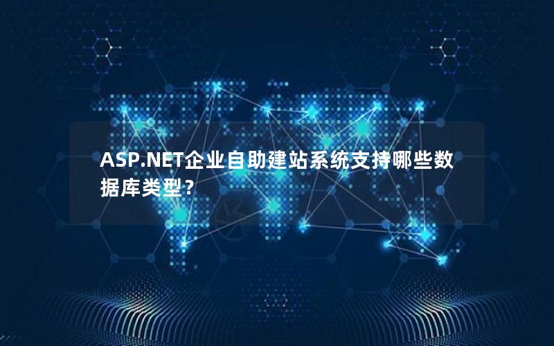 ASP.NET企业自助建站系统支持哪些数据库类型？